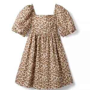 Janie and Jack Leopard Bubble Sleeve Dress size 16